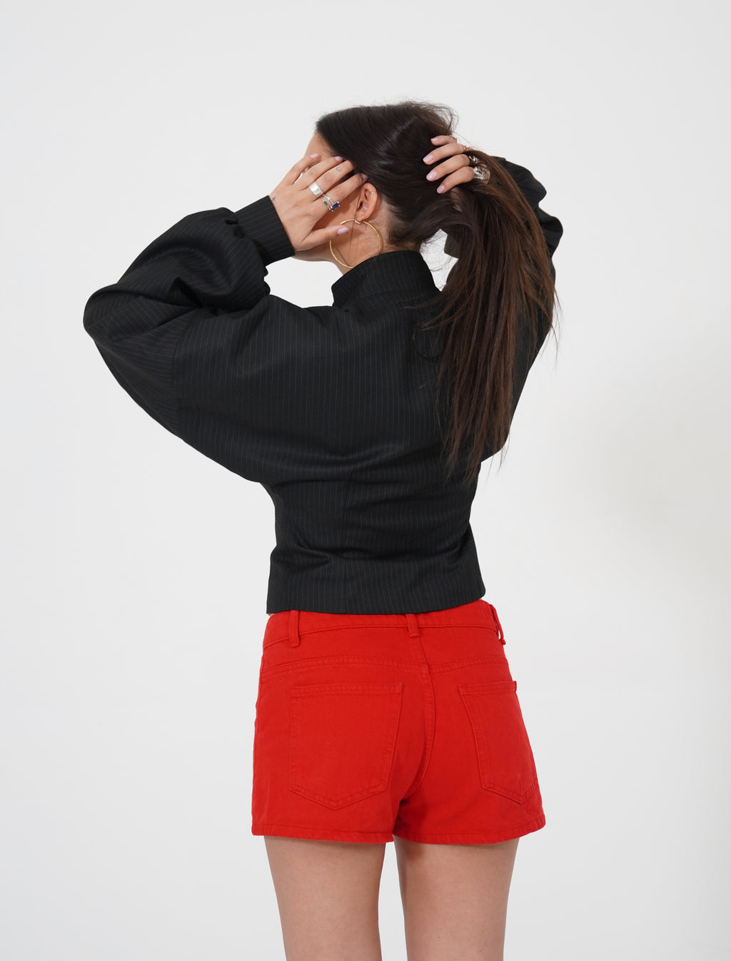 BLACK CASHMERE BOMBER JACKET