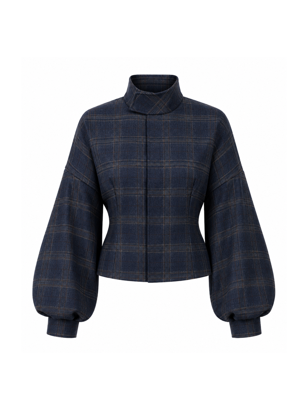 NAVY CASHMERE BOMBER JACKET