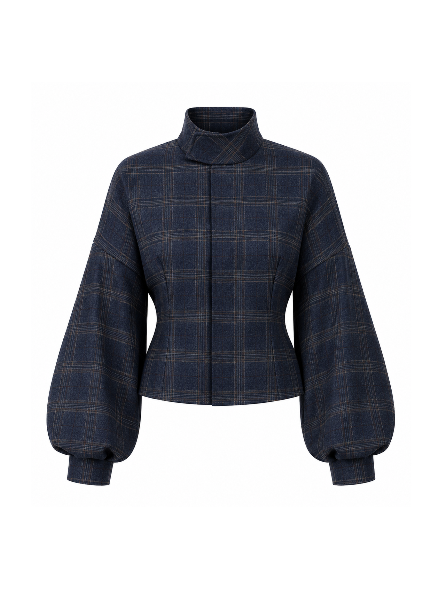 NAVY CASHMERE BOMBER JACKET