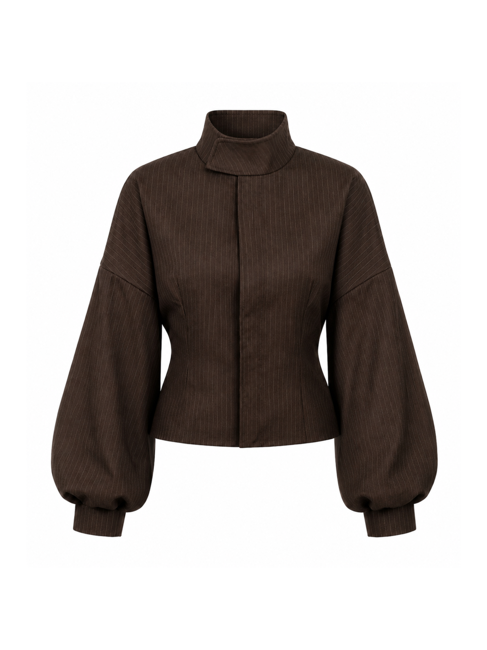 BROWN CASHMERE BOMBER JACKET
