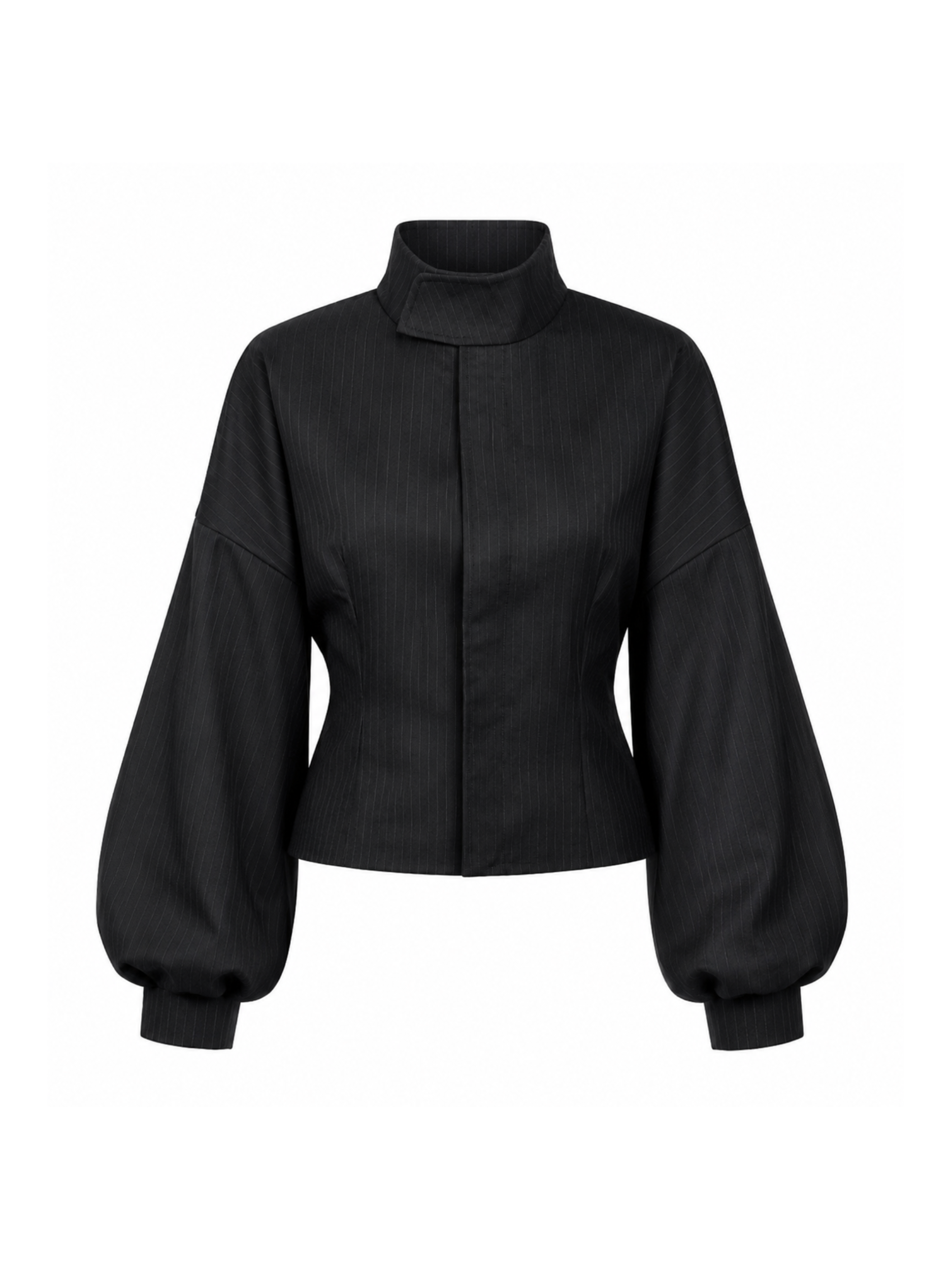 BLACK CASHMERE BOMBER JACKET