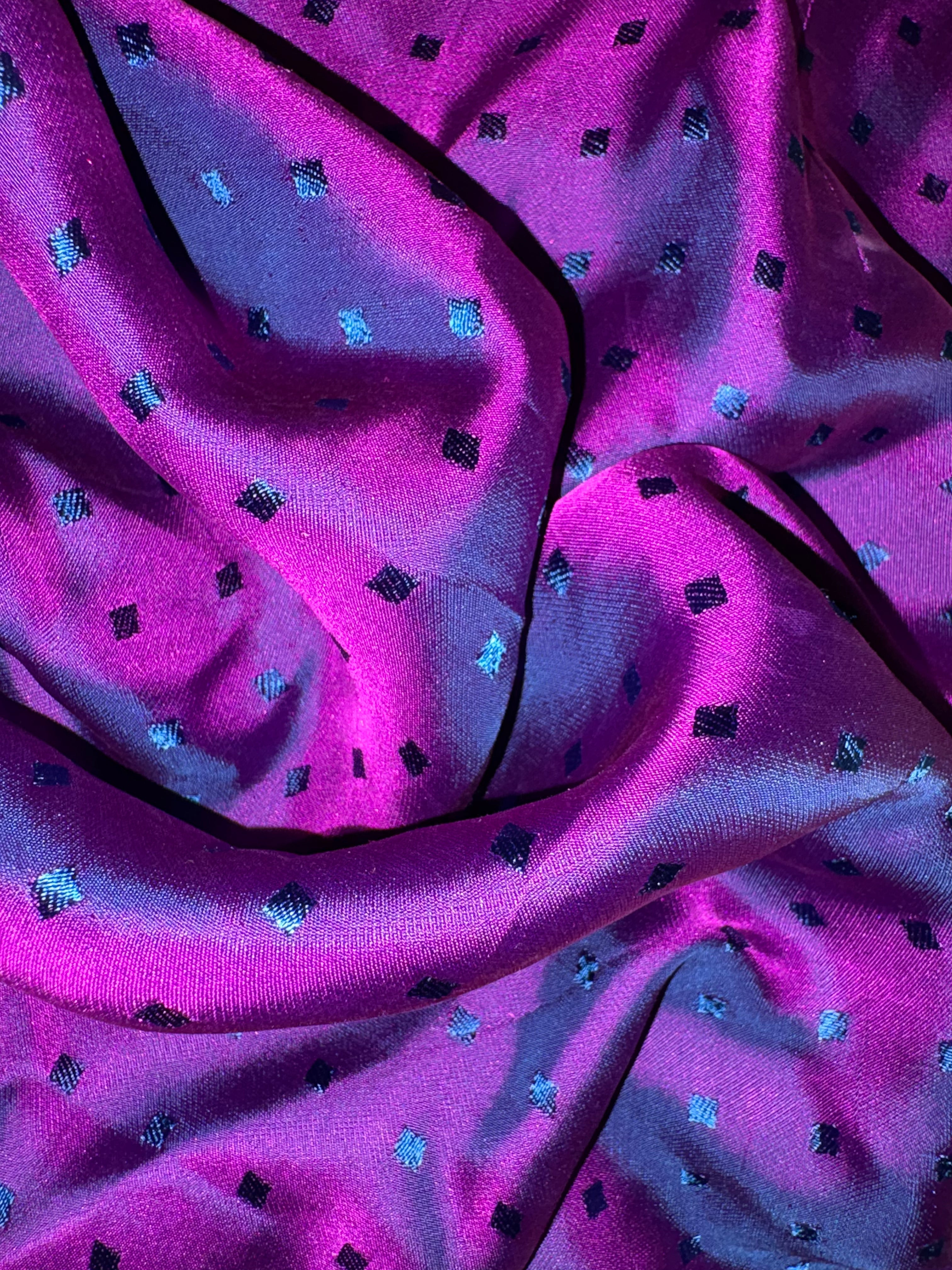 MIDNIGHT SILK TOP + SCRUNCHIE