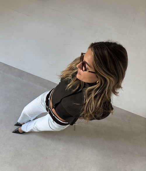 BROWN CASHMERE BOMBER JACKET